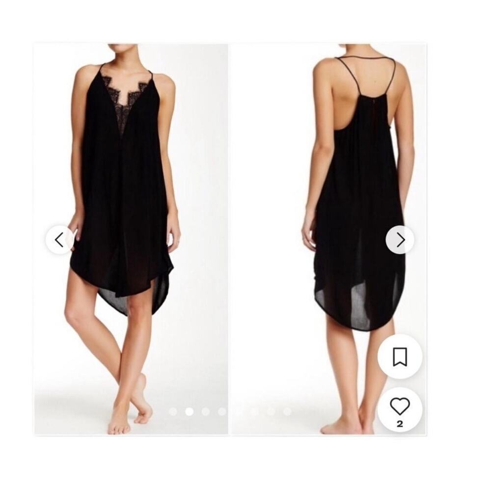 Free People Intimately Black Slip Whimsgoth Y2K Dress Size Large - Picture 2 of 10